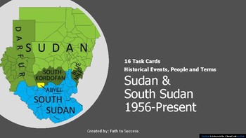 Preview of Sudan & South Sudan 1956-present Task Cards