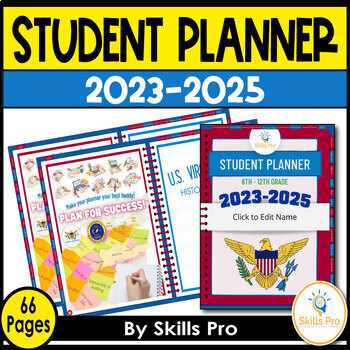 Preview of Student Planner 2023-2025 - Interactive Graphic Organizer