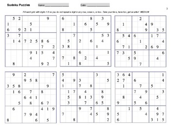 Sudoku by Brennan Caverhill | TPT