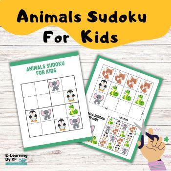 Preview of Sudoku Challenge: Animals Sudoku for Kids - Educational