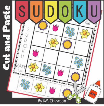 Spring - Sudoku Cut and Paste Activity by KM Classroom | TpT