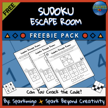 Preview of Sudoku Escape Room: Freebie Pack No Prep Worksheet (3 in 1 Puzzle Adventure)