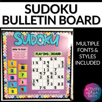 sudoku bulletin board kit interactive by hayley cain activity after math