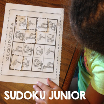 Preview of Sudoku Junior Cut and Paste Puzzles or Bulletin Board Animal Theme