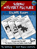 Sudoku Mystery Picture Escape Room: Math Code Word Logic P