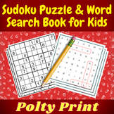 Summer Word Search, Summer Sudoku, Word Search Book for Kids