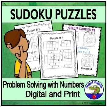 Preview of Sudoku Puzzles for Critical Thinking and Logical Reasoning Digital and Print