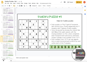 sudoku puzzles for google slides by amy alvis teachers