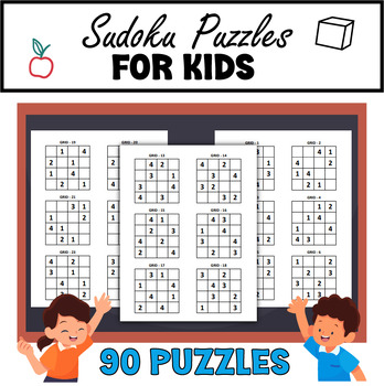 Preview of Sudoku Puzzles for kids | Improving Reasoning and  Logic