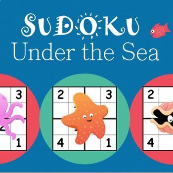 Preview of (Kindergarten, 1st, 2nd, 3rd Grade) SUDOKU PUZZLES - Critical Thinking Worksheet