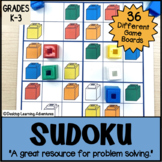 Sudoku Puzzles - Patterns with Color Cubes Visual-Spatial 