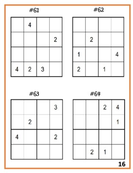 SUDOKU for Kids Ages 5-12 : Sudoku Puzzles for Childen 5 to 12- 4x4 Sudoku  for Kids - Easy Sudoku Puzzles For Kids - - 9x9 Sudoku for Kids - beginner