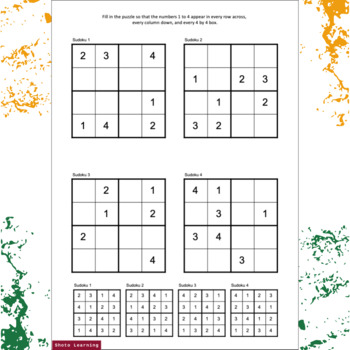 324 Large Print KIDS Sudoku Puzzles, 96-4X4 3 Variations, 156-6X6 4  Variations, 72-9X9 3 Variations | Volume 2: Sharpen the mind of your child  by