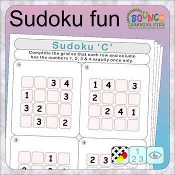 Preview of Sudoku for kids (smaller simple sudoku grids for children distance learning)