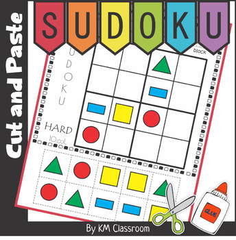Preview of 2D Shape Sudoku Cut and Paste Activity