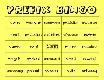 Prefix and Suffix Game by Thyme to Read | Teachers Pay Teachers