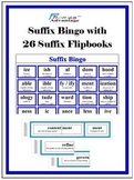 Suffix Bingo with 26 Suffix Flipbooks