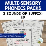 Phonics Packs: Suffix ED | Spelling Practice Literacy Acti