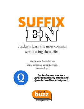 Preview of Suffix - EN. Vocabulary. Academic. Digital. Online. Words. SAT. GMAT. Test Prep.