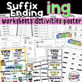 Rules of Adding Suffix Ending ING Worksheets, Poster, Activity