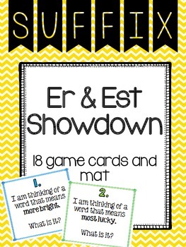 Preview of Suffix Er, Est Showdown Center Game