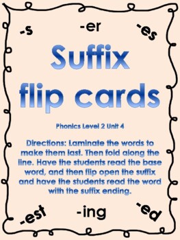 Preview of Suffix Flip Cards