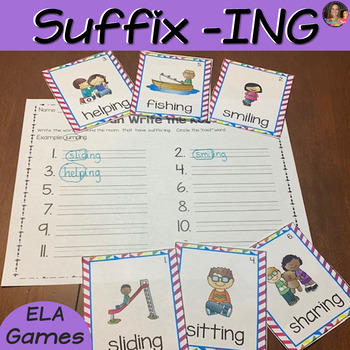 Preview of Suffix ING Word Work Packet