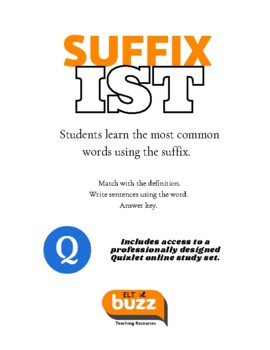 Preview of Suffix - IST. Vocabulary. Test Prep. ELA. Digital. Word Study. GMAT. SAT.