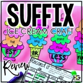 Suffix Ice Cream Day Craft and Worksheet | End of the Year