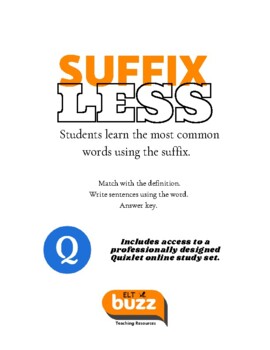 Preview of Suffix - LESS. Test Preparation. Academic. EAP. Word Study. SAT. GMAT. Online.
