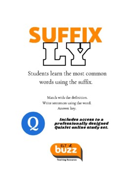 Preview of Suffix - LY. Vocabulary. Word Study. Academic. Test Preparation. ESL. EFL.