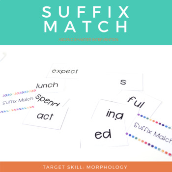 Preview of Suffix Match - Interactive Notebook Pages & Matching Game