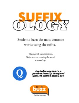Preview of Suffix - OLOGY.  Latin. Academic. Word Study. Vocabulary. Online. EAP. SAT. GMAT
