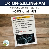 Suffix -OUS and-US Orton-Gillingham Morphology Activities 