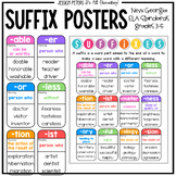 Suffix Posters | Suffixes Anchor Chart | 3rd 4th 5th | New