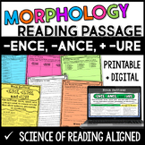 Suffix Reading Passage - Set 11: -ENCE, -ANCE, and -URE Su