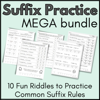 Preview of Suffix Rules Megabundle | Phonics Worksheets & Practice