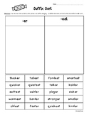 Suffix Sort --  -ER and -EST Suffixes that compare 2 or mo