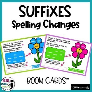 Preview of Suffix Spelling Changes | Adding Suffixes Boom Cards