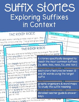 Suffix Stories Pack: Exploring Suffixes in Context by BusyBeeinGradeThree