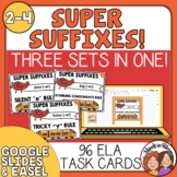 Suffixes Task Cards Triple Set! | 96 Cards for Changing th