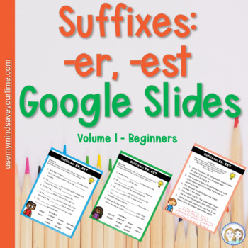 Preview of Suffix Worksheets - Google Slides - Digital Learning