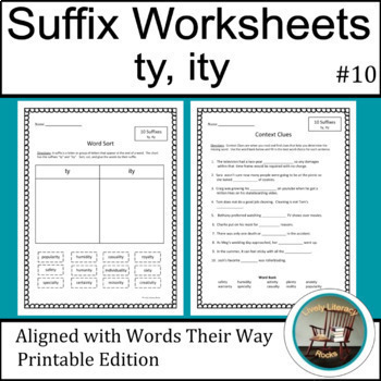 Preview of Suffix Worksheets, Words Their Way Worksheets, Derivational Spellers
