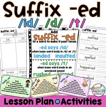 Preview of Suffix -ed Worksheets and Activities