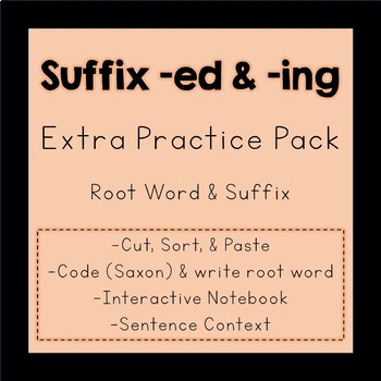 Preview of Suffix -ed & -ing Practice Pack