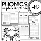 Suffix ed Worksheets and Printables to Practice Inflection