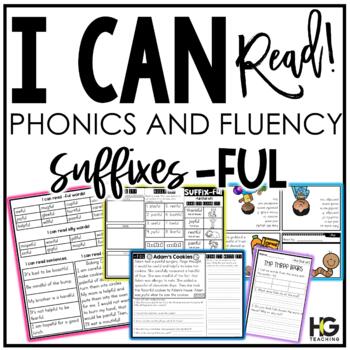 Preview of Suffix -ful (full of) Phonics, Fluency, Reading Comprehension | I Can Read!