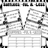 Suffix: -ful & -less Task Cards