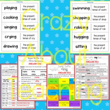 Suffix -ing Worksheets & More by Crazy About Teaching | TpT