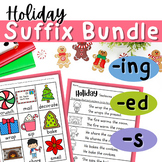 Suffix ing, ed, es/s Bundle - Holiday Write the Room, Read